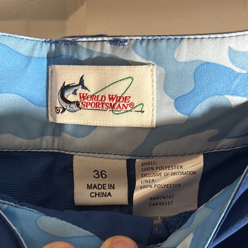 Blue Swim Shorts with Camo Design - Picture 3 of 4